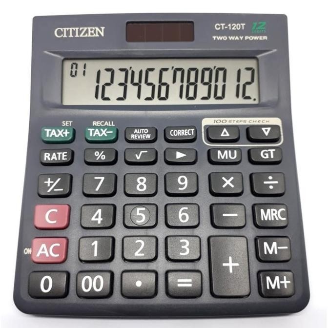 

jg-56 Kalkulator Citizen Type CT 120 T - Calculator Citizen 12 Digit CT-120T Original