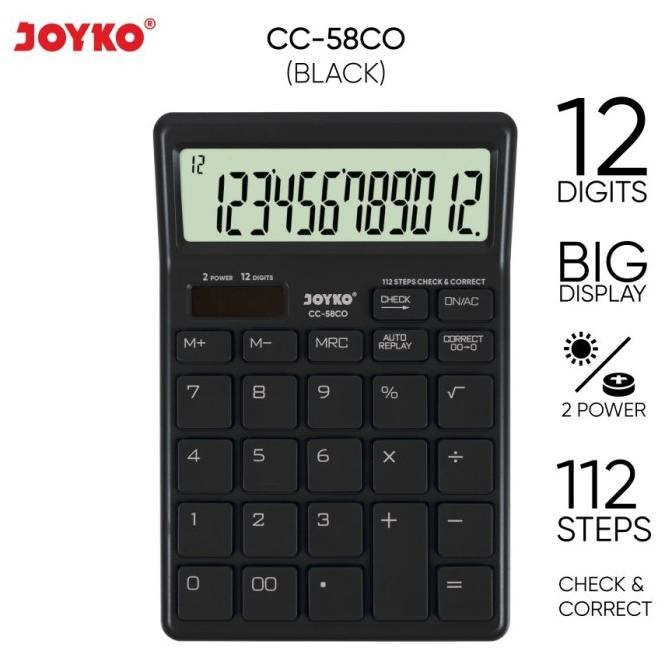 

hj-64 Kalkulator JOYKO CC 58CO - Calculator Check & Correct CC58CO 12 Digit Murah