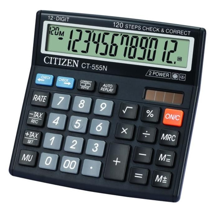 

GA24 Kalkulator Citizen CT-555N / CT 555 N / Tax Calculator / Mark Up Berkualitas
