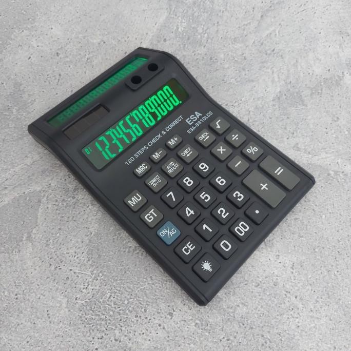 

df-8 Kalkulator LCD LED 2 Layar Calculator Besar Check Correct ESA 8810LCS Viral