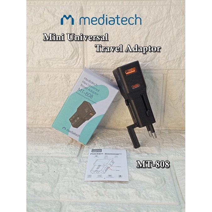 Mediatech Mini Universal Travel Adaptor MT-808 / Pocket Travel Charger