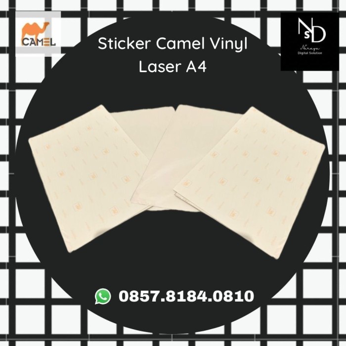 

Sticker Camel Vinyl Laser Stiker Label A4