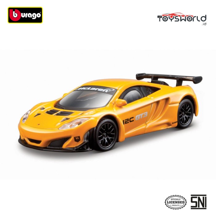 Bburago 1.43 Race Asst - McLaren 12C GT3 Yellow