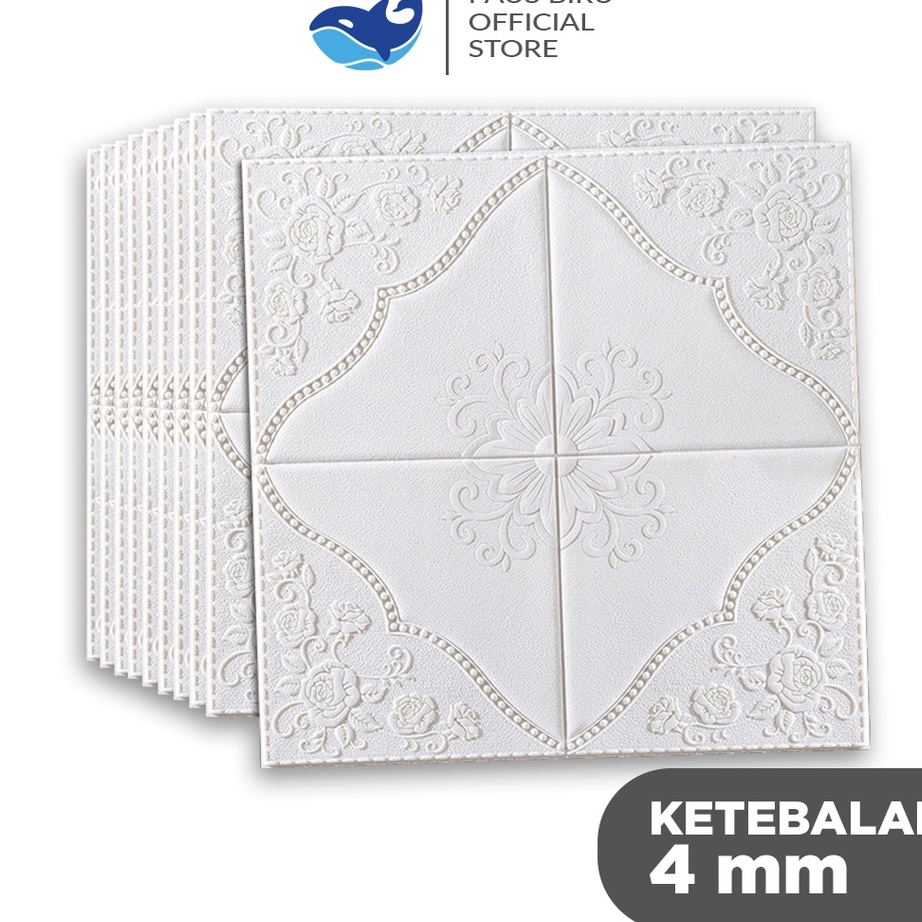 ➱➴≛❉ Paus Biru - Wallpaper 3D FOAM / Wallpaper Dinding 3D Motif Foam Batik/Wallfoam 70x70cm 3mm Model Baru