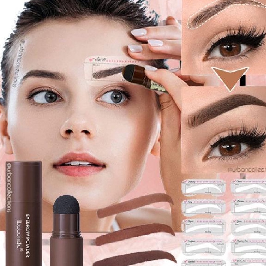☊✵ IBCCCND EYEBROW POWDER Cetakan Alis Instan Eyebrow Stamp Alis Stempel Alis Instan Hairline And Wa