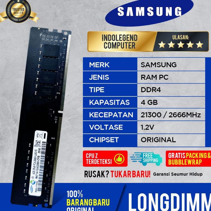 Terlaris Samsung ddr4 4gb pc2666 Longdim