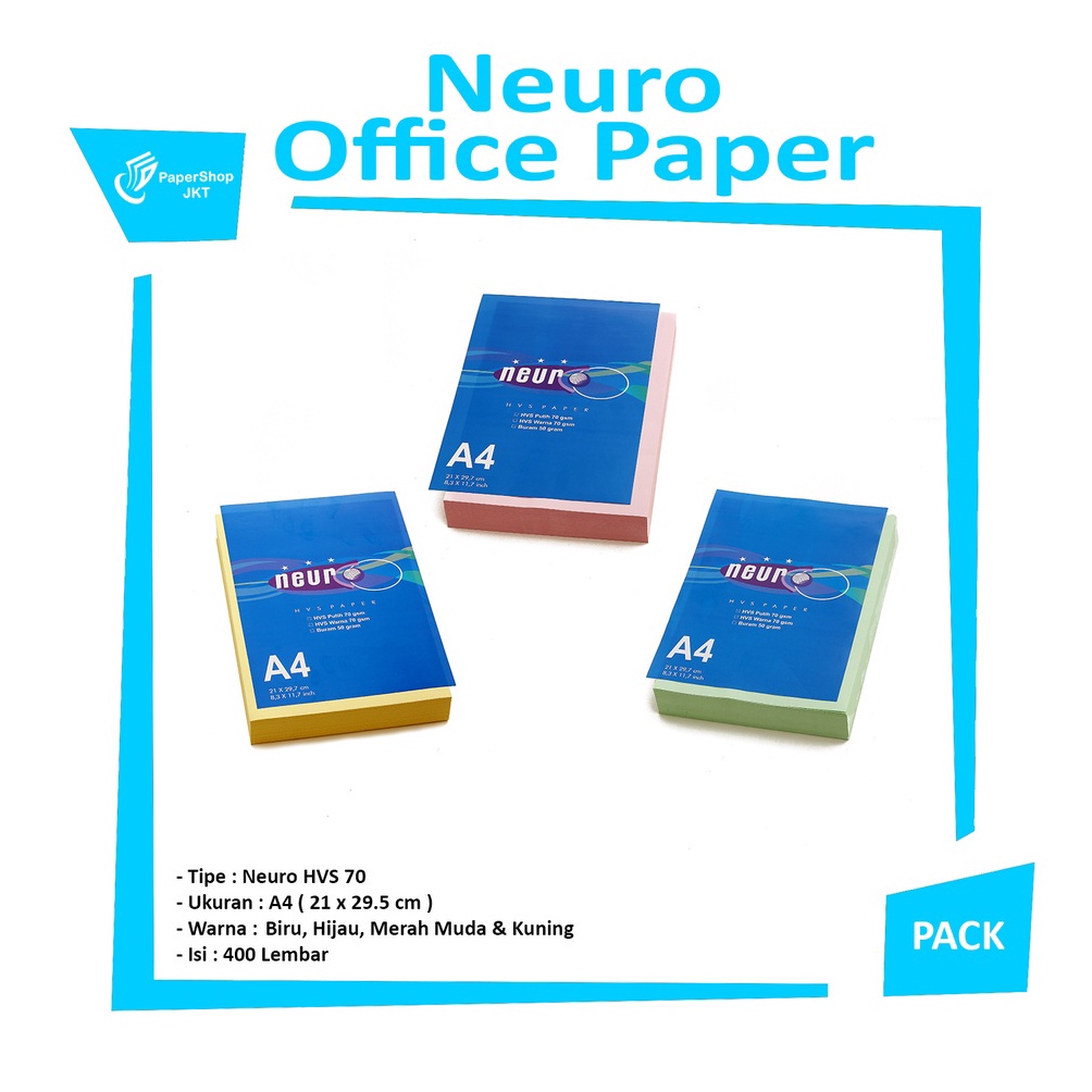 

Buruan Serbu NEURO - Kertas HVS Warna Warni A4 dan F4 70gsm 224