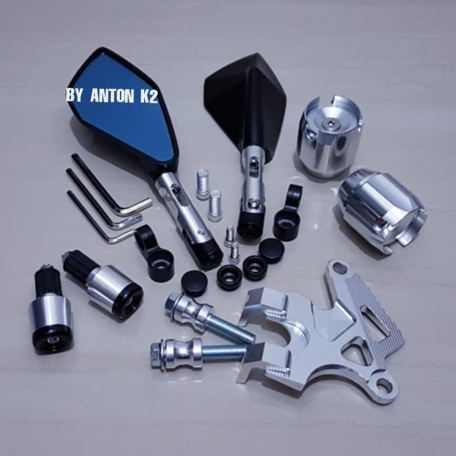 Paket 4Item/Spion Tomok Cnc Variasi Motor Mio/Mio Sporty/Mio Smile Dll