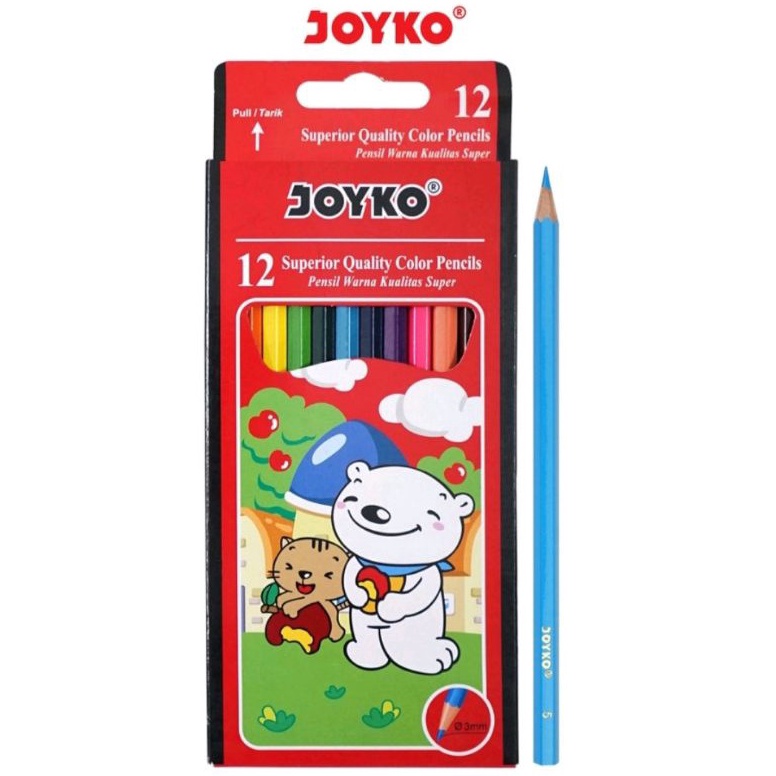 

[PROMO GAP1] Pensil Warna Joyko CP-12PB Color Pencils 12 Warna CYA