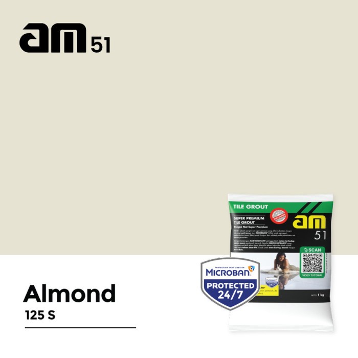 AM 51 TILE GROUT PENGISI BATASAN NAT KERAMIK GRANIT ANTI JAMUR / ASAM