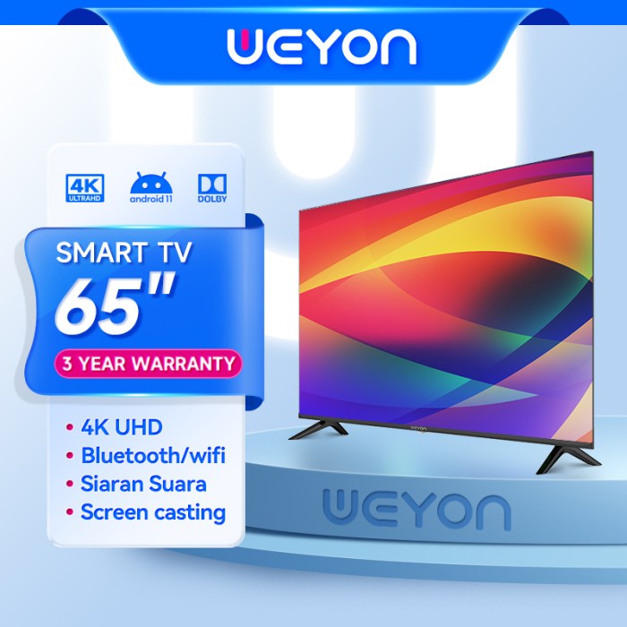 Weyon Sakura Smart Digital Tv 50/55/65 Inch 4K Uhd Android 11.0 Televi