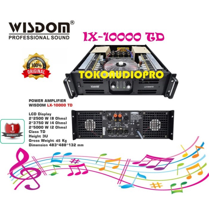 Terlaris Power Wisdom Lx10000Td Professional Power Amplifier Td Class Lx-10000