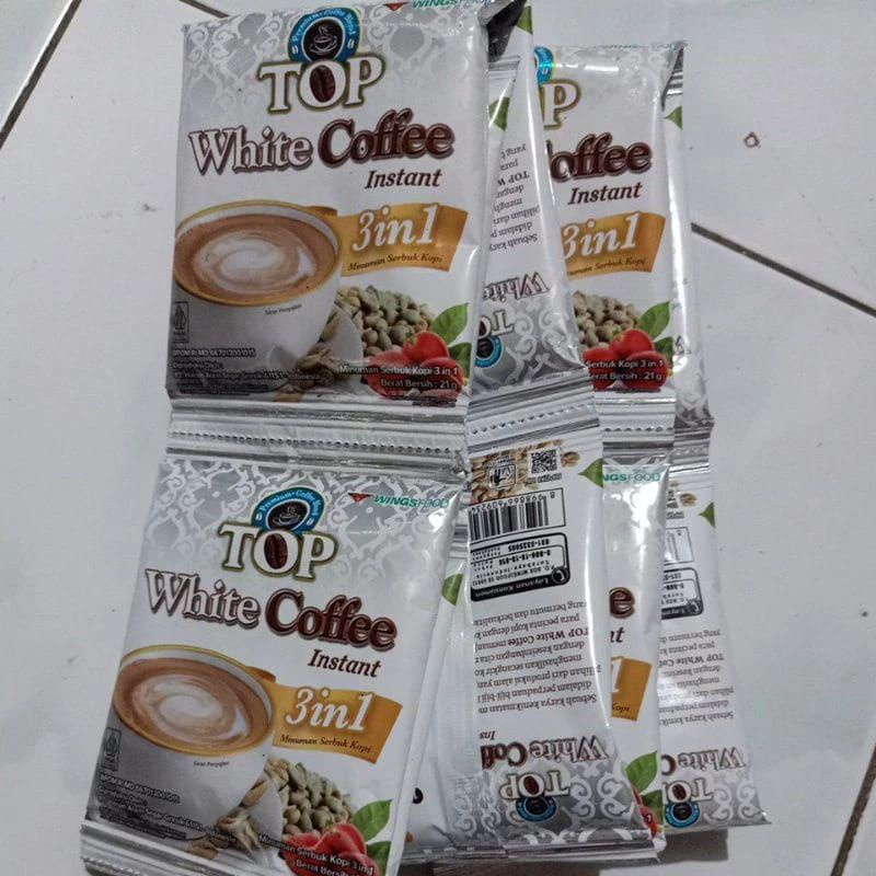 

TOP WHITE COFFEE INSTANT 3 IN 1 ISI 12 BIJI