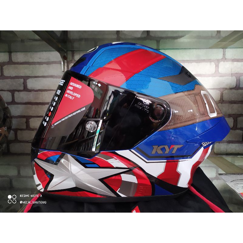 KYT TT COURSE CAPTAIN AMERICA SERI MARVEL LIMITED EDITION
