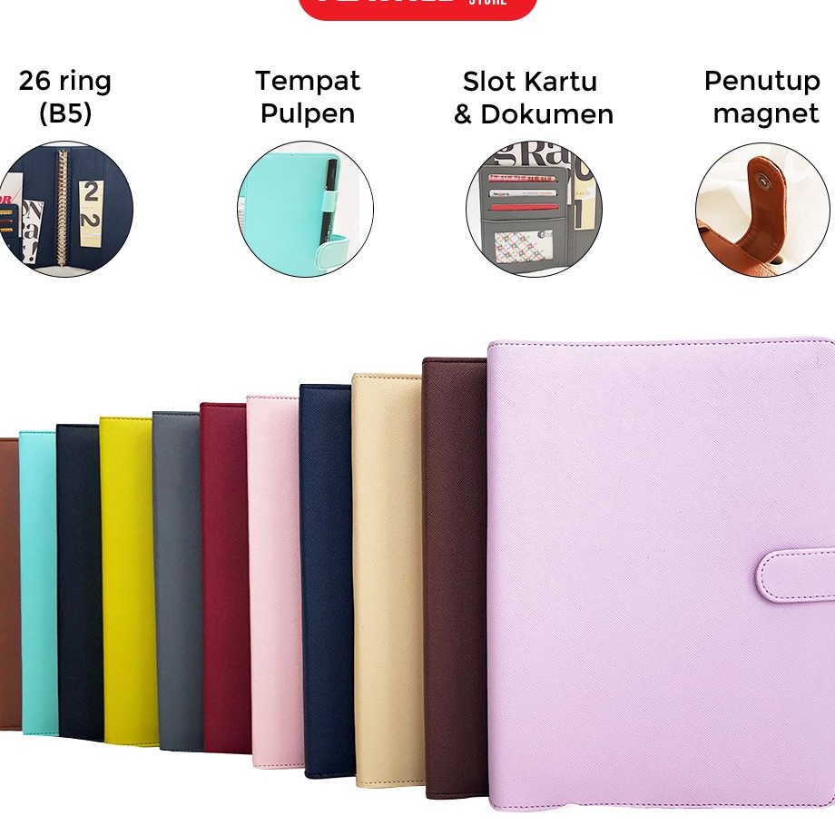 

Produk Oke Binder Polos Eksklusif B5 26 Ring Agenda B5 Polos 26 Ring Binder Organizer B5 Berkualitas Termurah