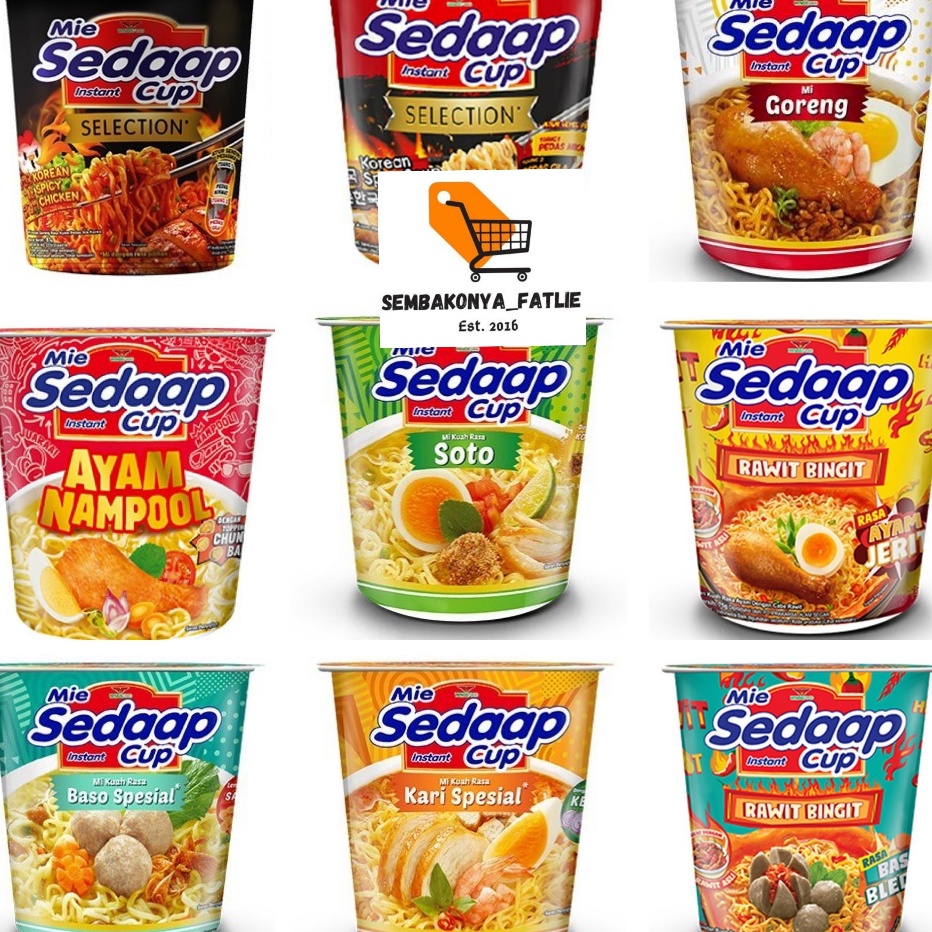 

Ready MIE SEDAAP CUP ALL VARIANT Ready Stok