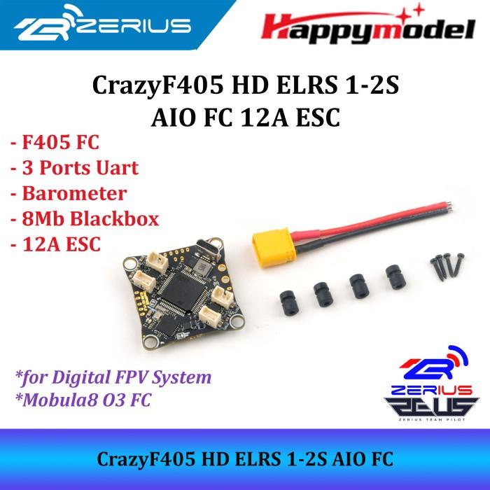 TERLARIS - HAPPYMODEL CRAZYF405 HD ELRS 1-2S AIO FC 12A ESC FOR DIGITAL FPV