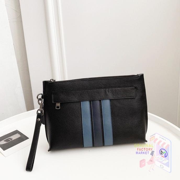 Tas Coach Pouch Striped Spell Big Clutch Original Coach F31514