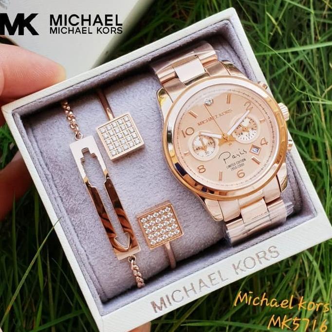Jam Tangan Wanita Merk Michael Kors Original Type : MK 5716 Free Box