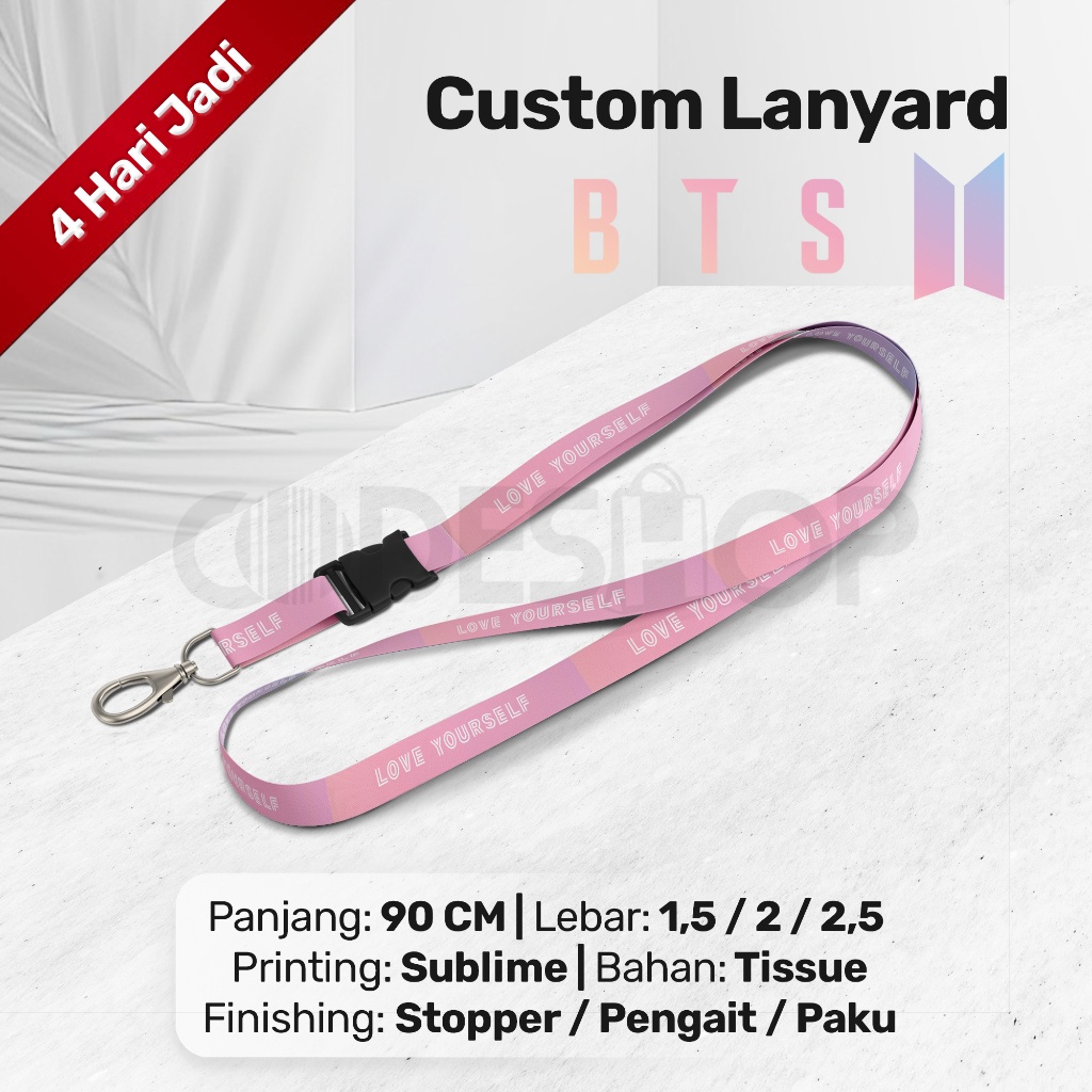 

Lanyard ID Card BTS Tali Gantungan Aksesoris Event Konser