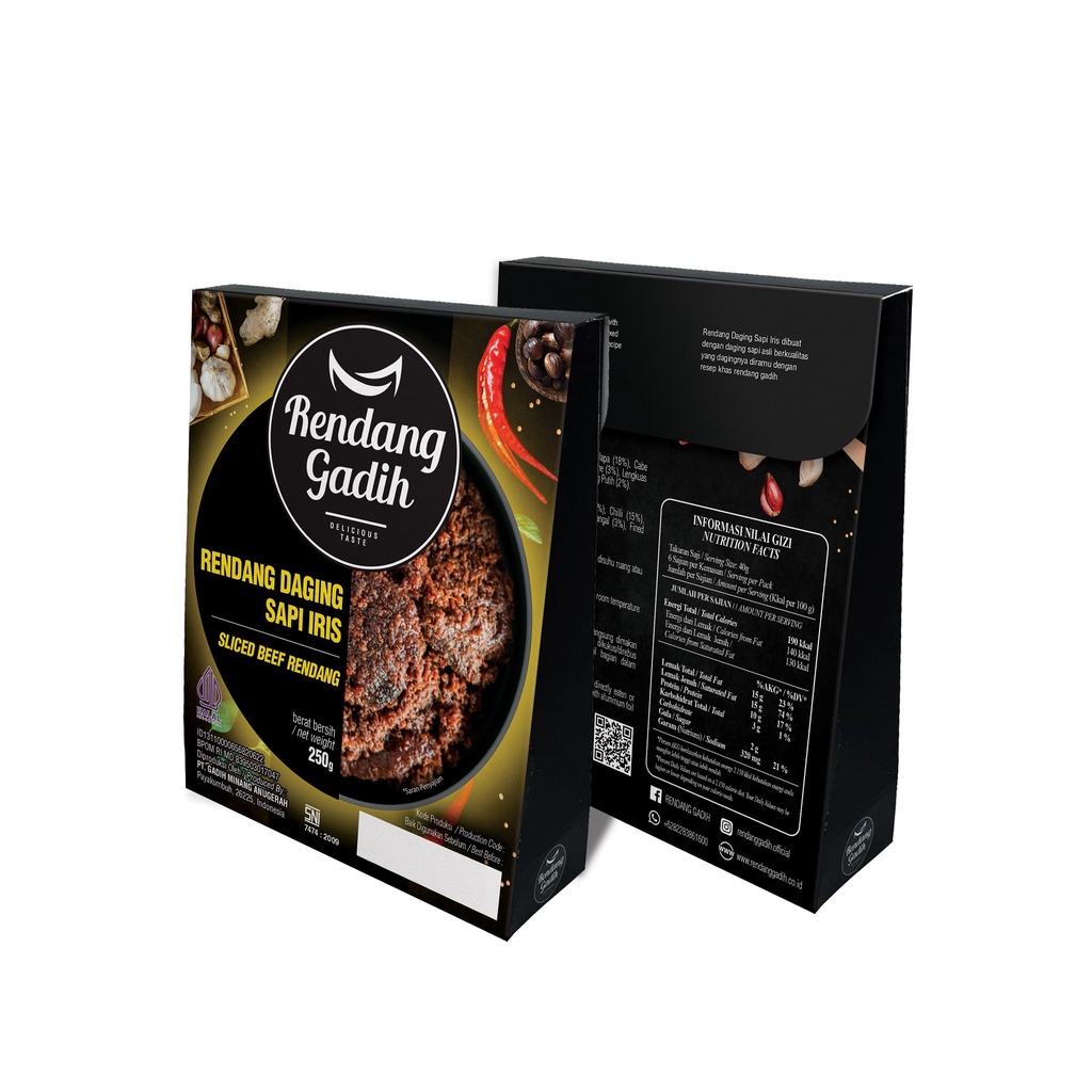 

Rendang Daging Sapi Iris 250gr Rendang Gadih