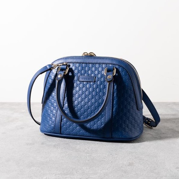 GUCCI Guccissima Alma dome mini top handle Blue