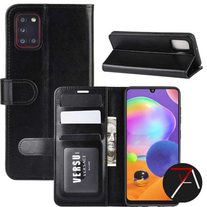 Samsung Galaxy A31 Flip Wallet Dompet Kulit Leather Cover Case Casing