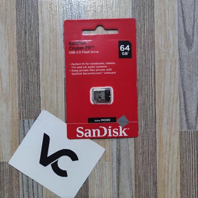 Sandisk Flashdisk 64Gb Cruzer Fit Cz33 Mini Usb Flash Disk 64 Gb Cz 33