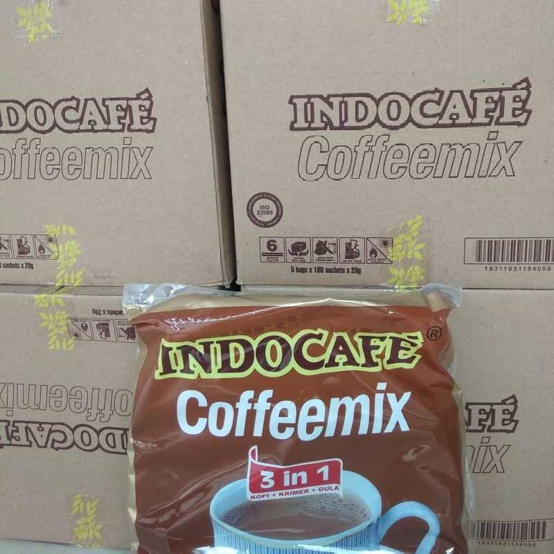 

DUS Indocafe Coffemix isi 5 bags x 100 sachet @20g Karton Kopi Instant Sachet