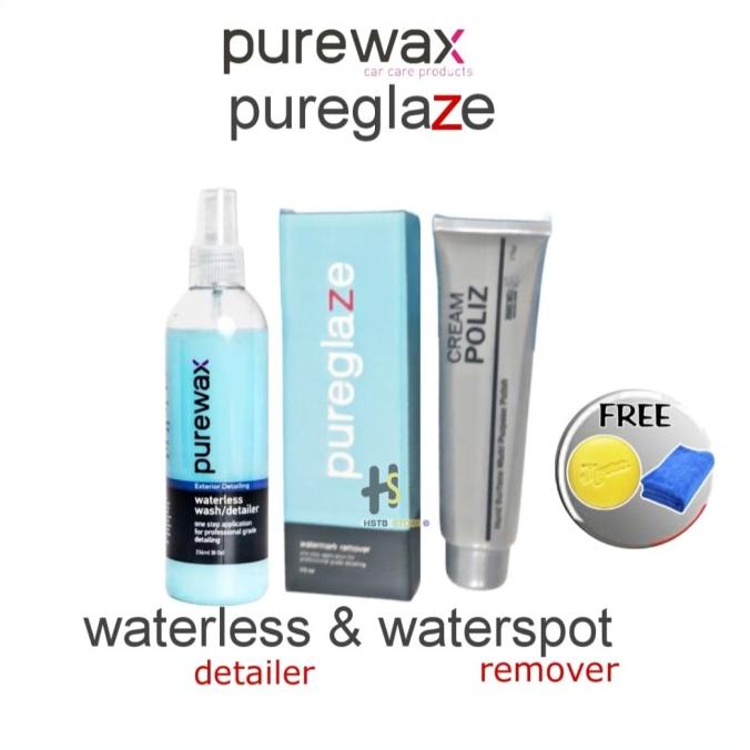 Purewax waterless Pureglaze waterspot Jamur kaca eropa dan jepang