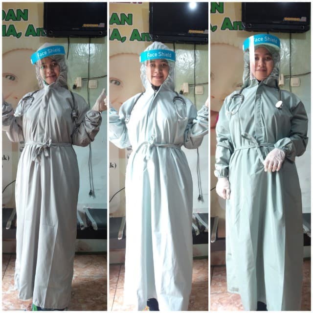 gown apd surgical baju dokter / apd mdel Hoodie/ surgical gawn premium