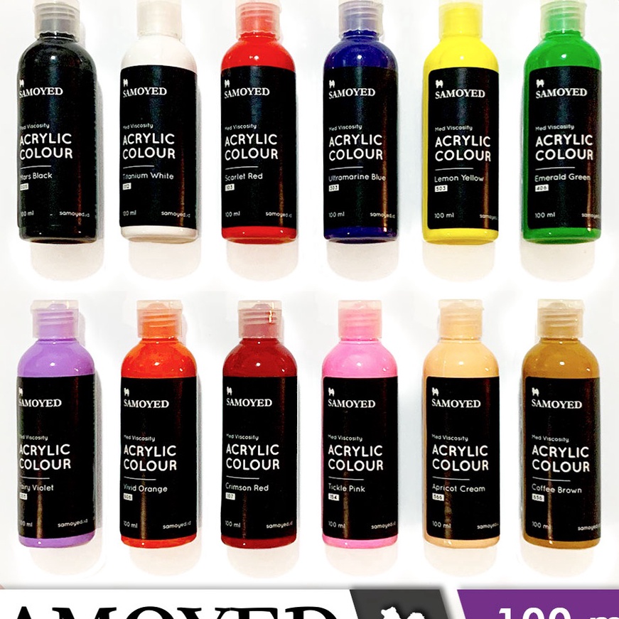

(SW-✮X✓] Cat Lukis Akrilik / Acrylic Paint / Colours 100 ml Samoyed ACP-M100 Emas / Perak / Metalik / Gold / Silver / Metallic - berkuaalitas!