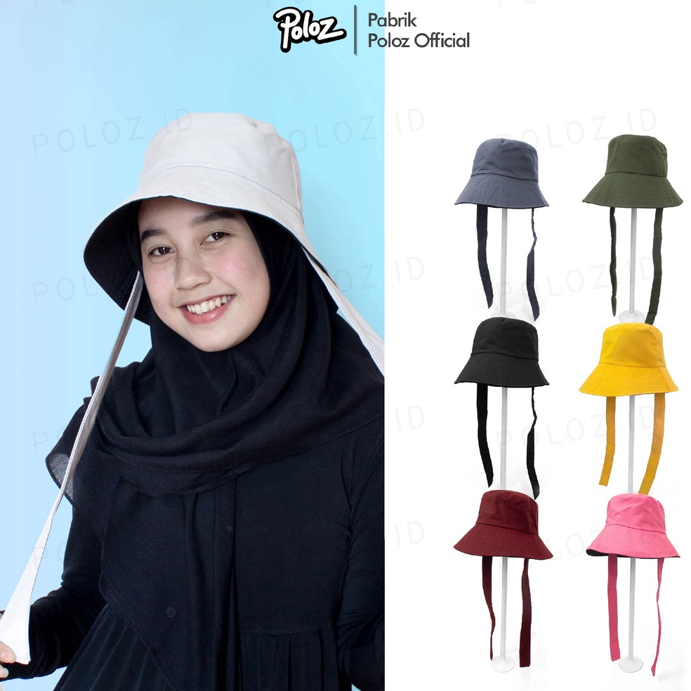 Kepoin ajaKk9K4 TOPI BUCKET WIDE selebgram aksen tali TOPI BUCKET MUSLIMAH CEWE WANITA BOLAK BALIK 2
