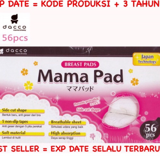 (F✔.➤11M] Mamapad Breastpad isi 56 / 24 pcs 3D Side Cut Shape Dacco / Mama Pad Breast Pad Premium 68