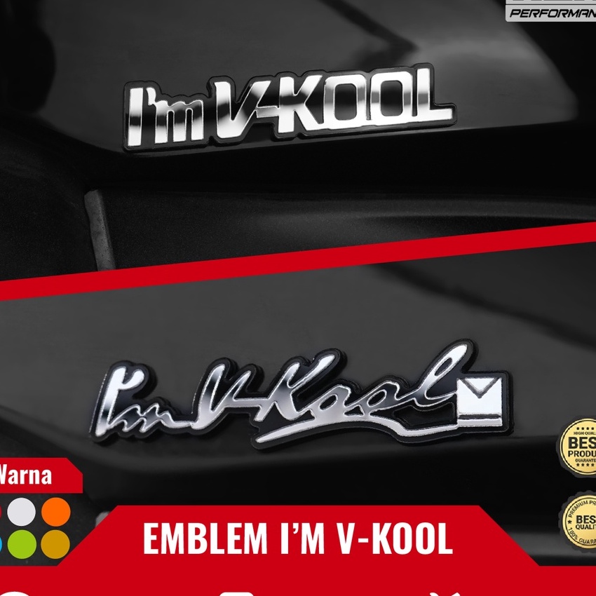 [I-D㊛♡R] 1PCS EMBLEM I'M V-KOOL LOGO I'M V-KOOL BUKAN STIKER IM VKOOL STICKER EMBLEM I'M V-KOOL EMBO