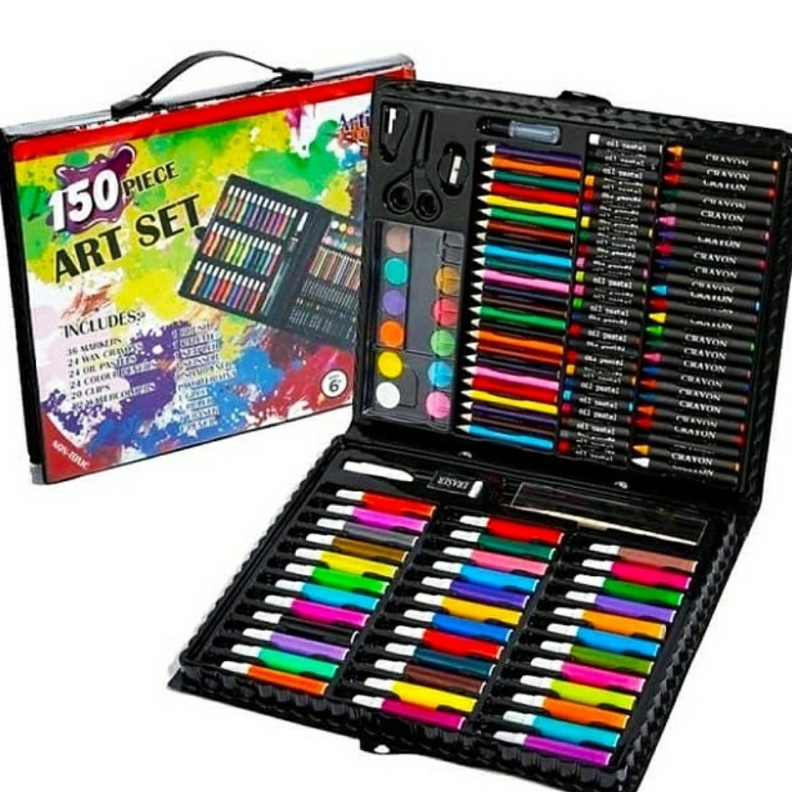 

(QLご/Z»> ( CLS ) Crayon Pensil Warna Art Set Pensil Warna Crayon ( 150 )- top.produk.!!