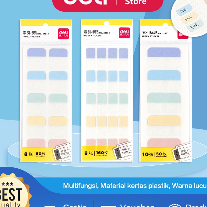 

[O-X❤♫J> Deli Index Tab / Penanda / Pembatas Halaman Kertas Plastik 2153X- siiap.dikirim..!