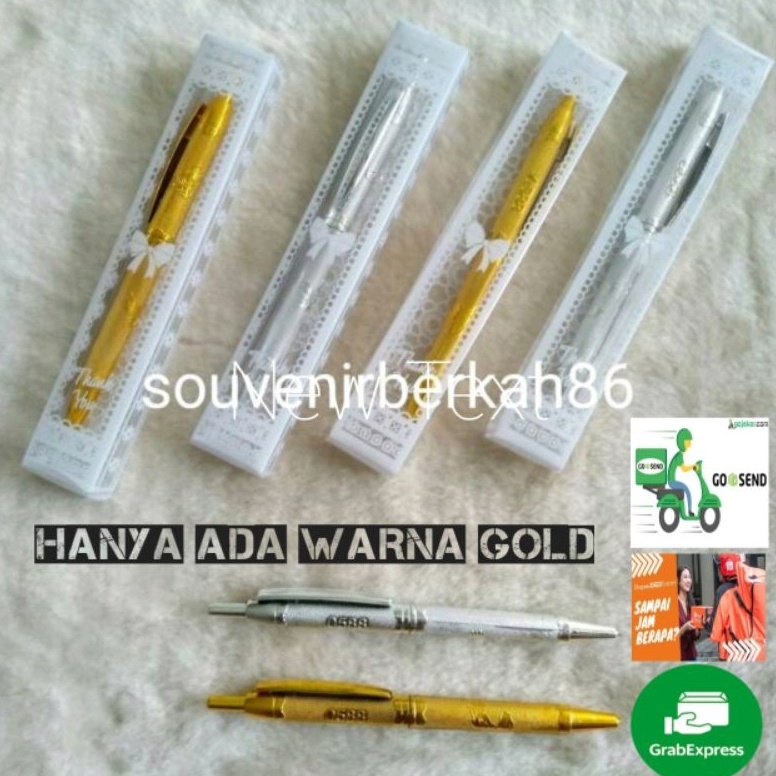 

Terlarisss.. Isi 50 pcs Souvenir Pulpen Emas perak Kemas Mika || Pulpen Gold dan Silver || pen gold silver S8F