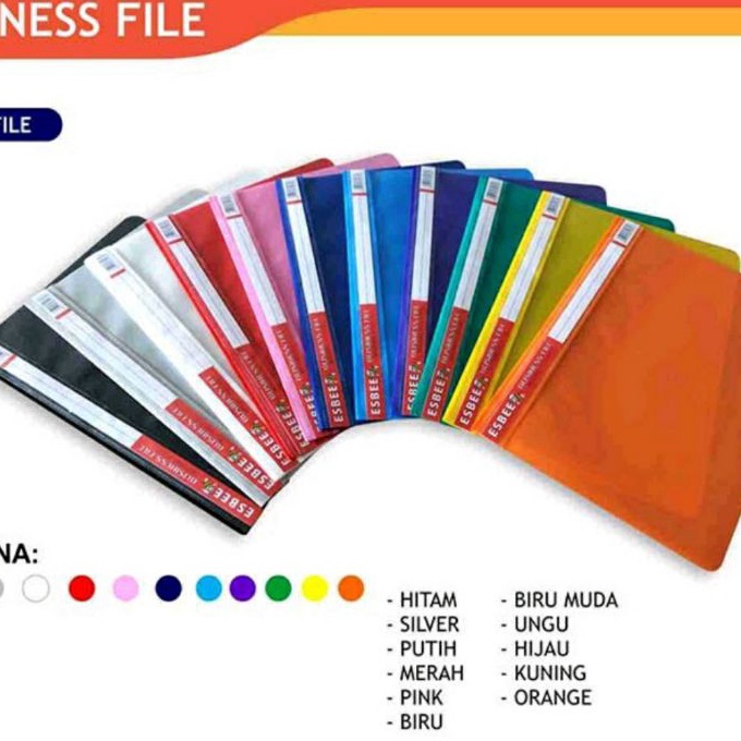 

(K-O❣☼7> (12Pcs) Bisnis file ESBEE/ Map Trasparant/ Bisnis file warna warni/ langsung.kirim.!