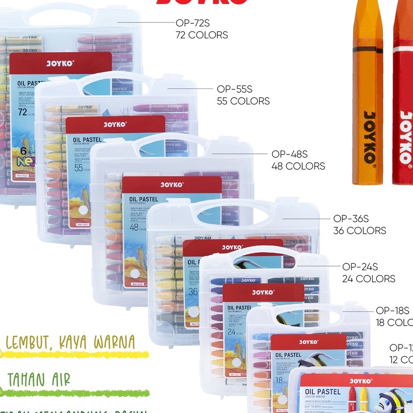 

(O-X❦♪H] Crayon Krayon Minyak Oil Pastel Joyko/ siap.dikirim.!