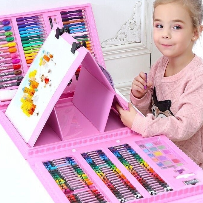 

[Q.»➸HP] CRAYON SET ISI 208PCS VIRAL Case Portable all in one Crayon isi 150pcs Viralkekiniaan!