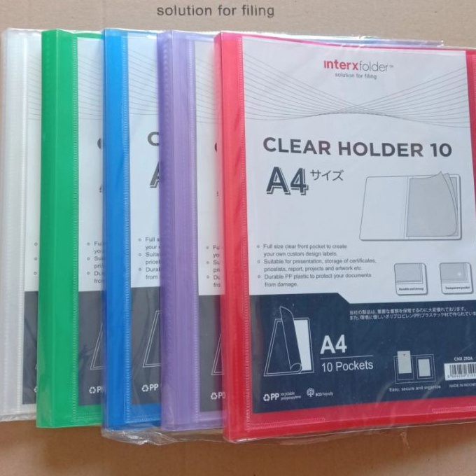 

(☆ K➤FX) Clear Holder A4 10 Pocket Inter X / Display Album / Dokumen Keeper/ siaap.dikirim..
