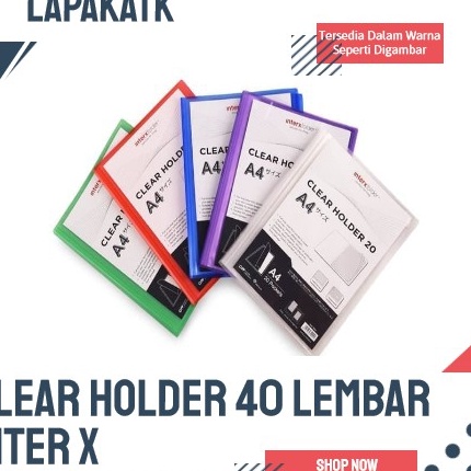 

(C2➤/D✉) INTERX CLEAR HOLDER A4 40 LEMBAR INTER X/ paaling.laris.