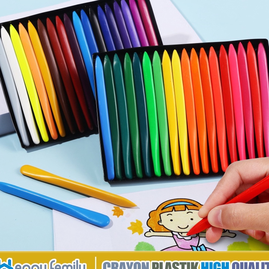 

(✓ H✔XX> Happy Family Crayon Anak Isi 12/24/36 PCS Warna Cerah Bentuk segitiga ergonomis tidak beracun bisa dicuci/ baanyak diminati.!