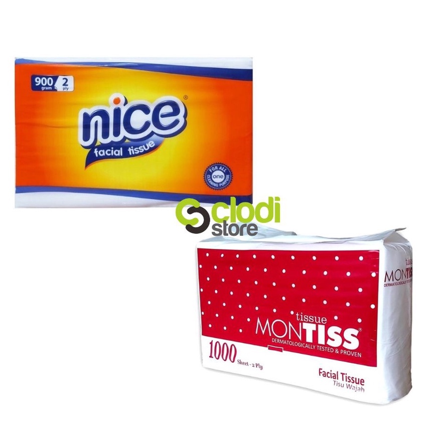 [I-T✔☆N) TISSUE NICE 900G tisu murah Tisu Montis 1000 Lembar Tisu Nice Tisu Wajah Tisu Nice 900gram 