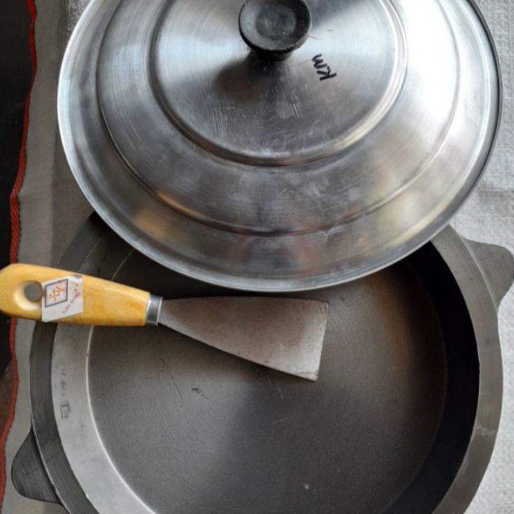 ➺ Loyang martabak manis l Loyang martabak Bangka terang bulan baja hitam tebel asli 100% original ✶ 