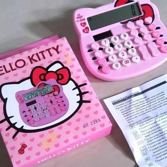 

Edisi Lebaran Kalkulator Kepala Hello Kitty Pink 12 Digit HELO KITY KITI LUCU IMUT hello kitty 2288 Potongan