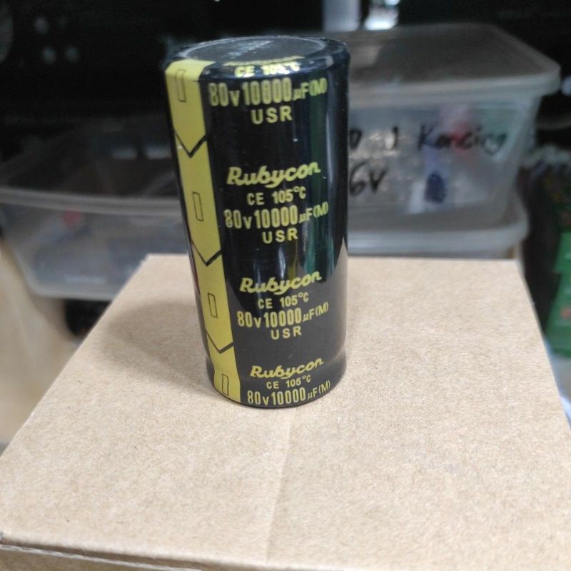 Elko Rubycon Hitam 10000uf 80v Kapasitor 80v 10000uf