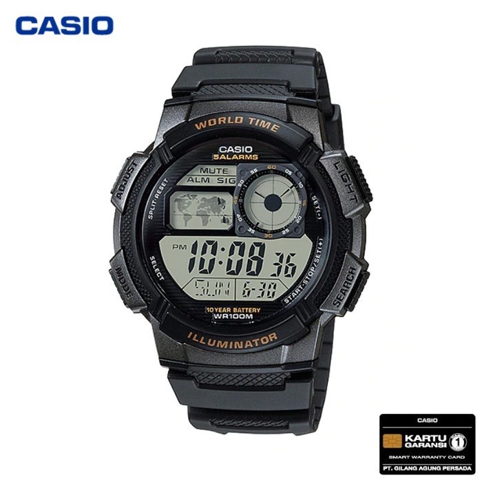 Franc- Jam Tangan Pria Casio Ae-1000W-1A Original - Ae1000W Hitam