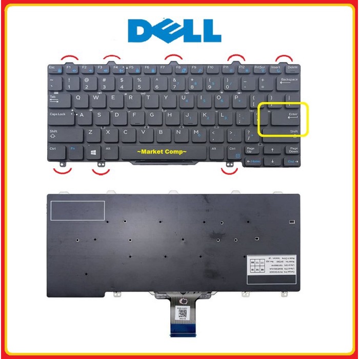Viral Keyboard Dell Latitude 7250 E7250 7270 E7270 5250 E5250 5270 E5270